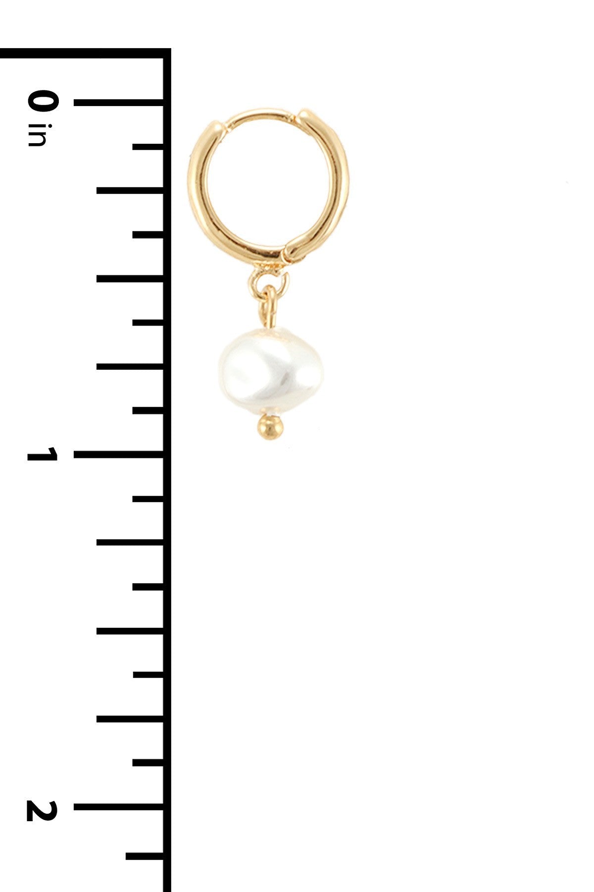 Gold Dipped Freshwater Pearl Huggie Earring